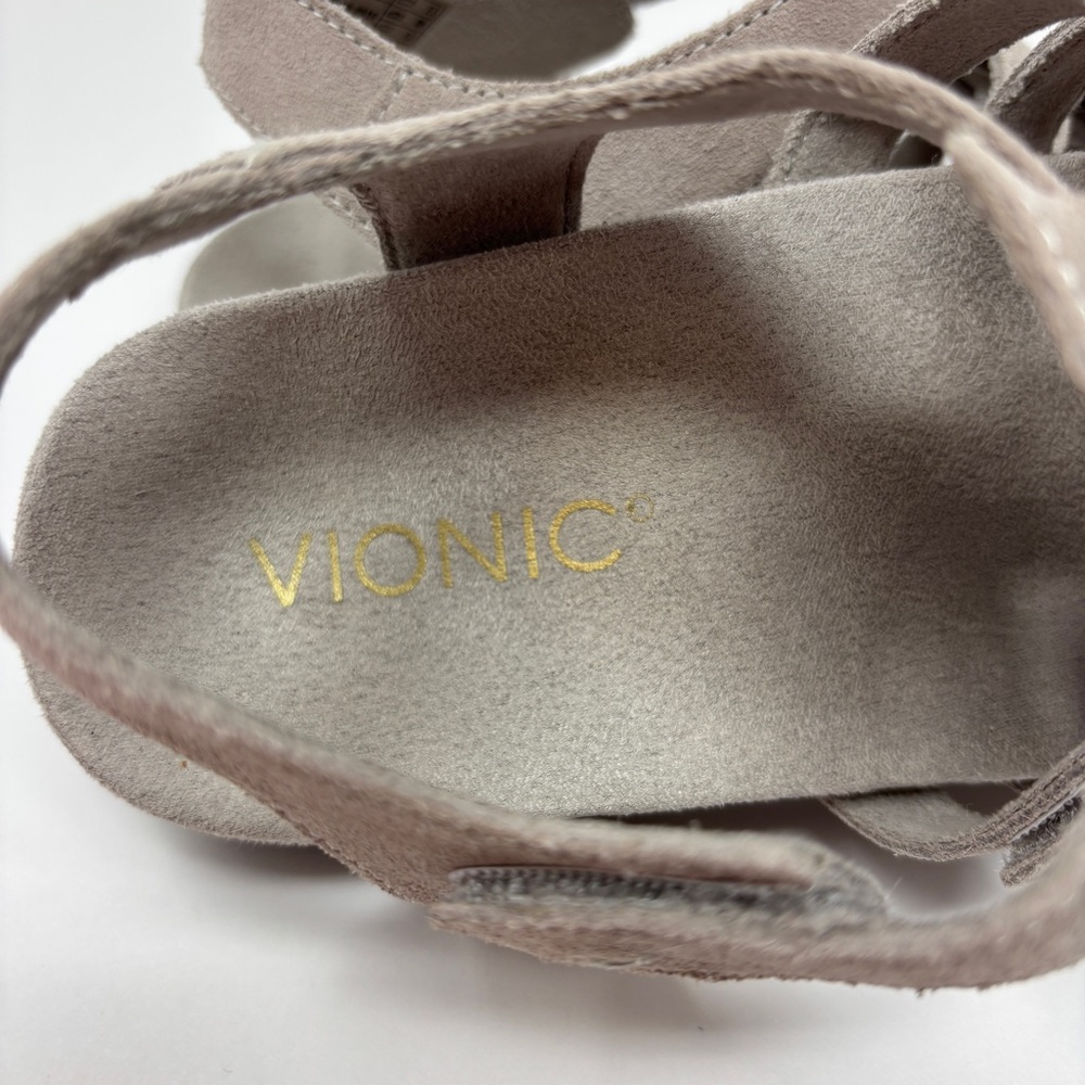 Vionic Ritta Light Grey Suede Comfort Sandals Siz… - image 6